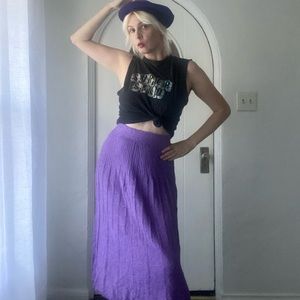 SOLD French Rags Vintage Hand Loomed Softly Pleated Nubby Knit Skirt  Sm